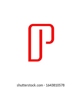 P logo design vector sign template