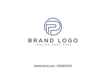 P design de modelo de vetor de design de logotipo para marca