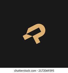 P logo design for your company. P letter logo design. P Logo for luxury branding
