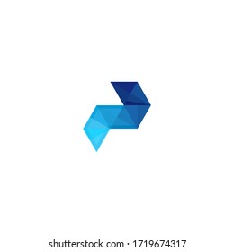 Diseño de logotipo P, logotipo moderno, logotipo de icono