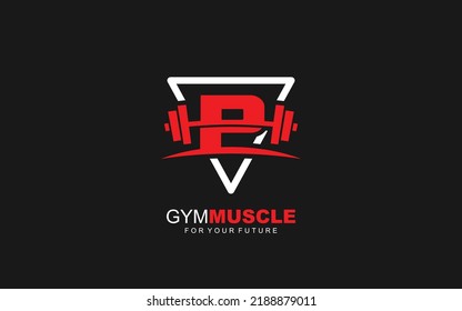P logo gym vector for identity company. initial letter fitness template vector illustration for your brand.
