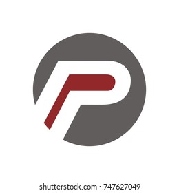 P logo initial letter design template vector