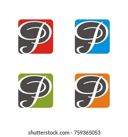 P logo initial letter design template, designed based in vector format