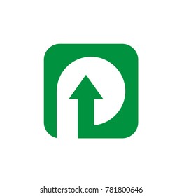 P logo initial letter design template illustration