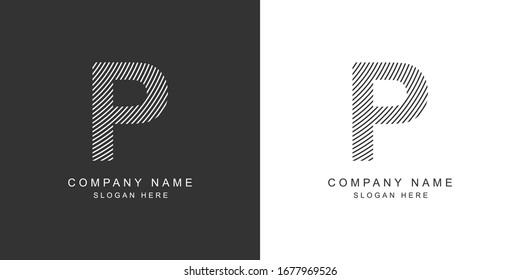 P logo. P letter icon. Vector illustration.