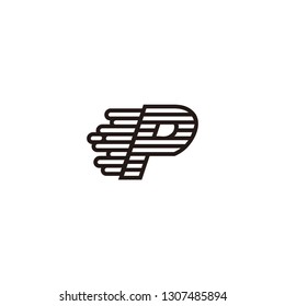 P Logo Letter Speed Designs Templete