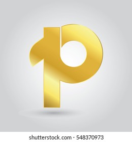 p logo letter typography design for brand and company identity