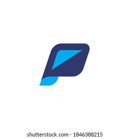 P Logo Modern Simple and clean design