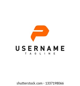 P logo modern and simple design - Vektor Eps