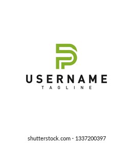 P logo modern and simple design - Vektor Eps
