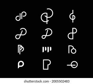 P Logo Monogram Branding Symbol