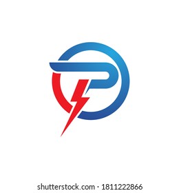 p logo and symbol vector template image