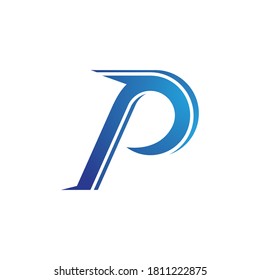 imagen de logotipo p y plantilla de vector de símbolo