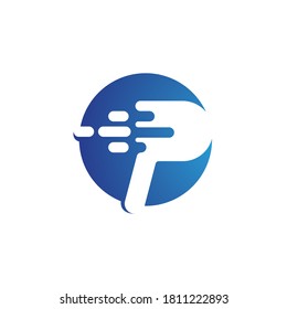 p logo and symbol vector template image