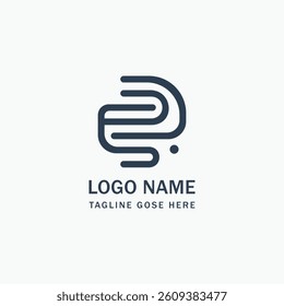 p logo template collection design