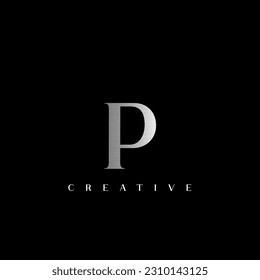 P logo template vector design, creative initial logo graphic design