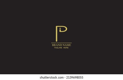 P logo type abstract art  and icons