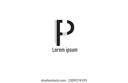P logo vector design, P letters logo