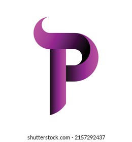 Diseño de vectores con logotipo P PNG