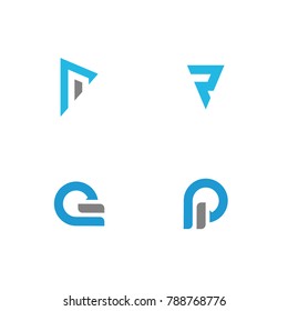 P Logo Vector P E Logo Vector P I E Logo Vector Collection