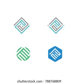 P Logo Vector P E Logo Vector P I E Logo Vector Collection
