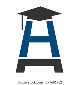 p logo vector. graduation symbol.