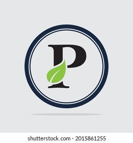 P logo vector illustration on gray background