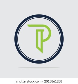 P logo vector illustration on gray background