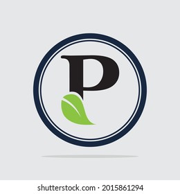 P logo vector illustration on gray background