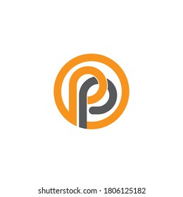 P logo vector template image