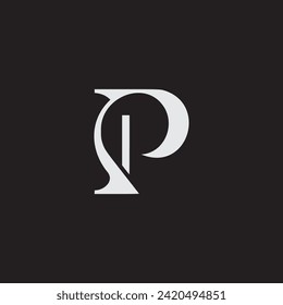 P logo. White P letter. P letter logo design. Initial letter P monogram logo.
