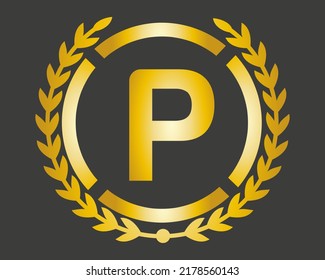 P Luxury Logo template in vector for Restaurant, Royalty, Boutique, Café, Hotel, Fashion and other vector illustration