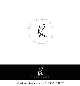 P M PM Erstmalige Handschrift und Logo der Unterschrift.	