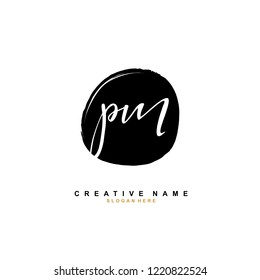 P M PM Initial logo template vector
