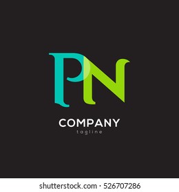 P & N Letter logo design vector element