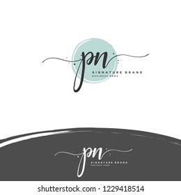 P N PN Initial logo template vector