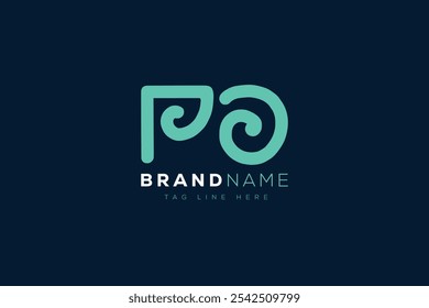 P and O logo design. PO abstract Letters Logo Monogram. This logo design is the process of creating a visual symbol that represents a brand, company, or individual.