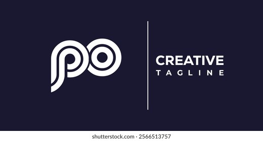 P and O logo design. PO abstract Letters Logo Monogram. This logo design is the process of creating a visual symbol that represents a brand, company, or individual.