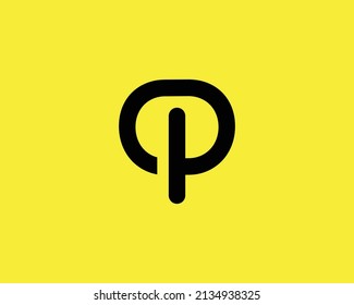 P OP PO logo design vector template