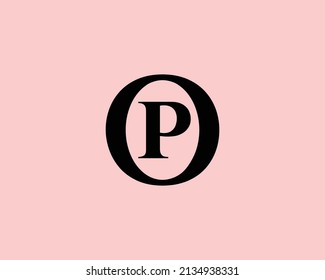 P OP PO Logo-Design Vektorgrafik-Vorlage