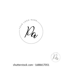 P A PA  Initial letter handwriting and signature logo.	