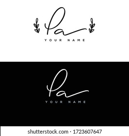 P A PA  Initial letter handwriting and signature logo.	