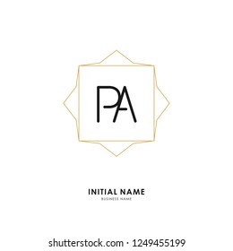 P A PA Initial logo letter with minimalist concept. Vector with scandinavian style logo.