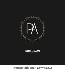 P A PA Initial logo letter with minimalist concept. Vector with scandinavian style logo.