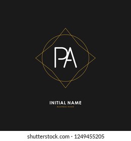 P A PA Initial logo letter with minimalist concept. Vector with scandinavian style logo.