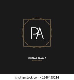 P A PA Initial logo letter with minimalist concept. Vector with scandinavian style logo.