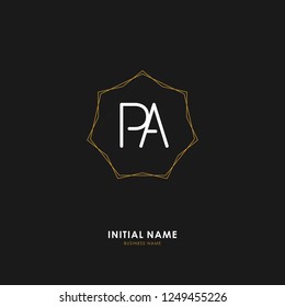 P A PA Initial logo letter with minimalist concept. Vector with scandinavian style logo.