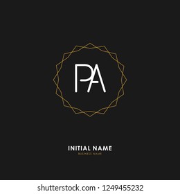 P A PA Initial logo letter with minimalist concept. Vector with scandinavian style logo.