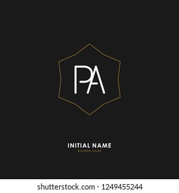P A PA Initial logo letter with minimalist concept. Vector with scandinavian style logo.