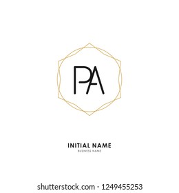 P A PA Initial logo letter with minimalist concept. Vector with scandinavian style logo.